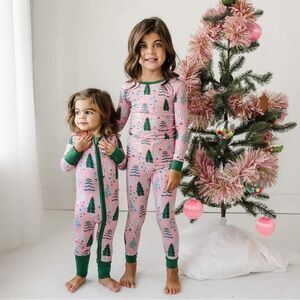 Little Sleepies Pink Twinkling Trees 2 Piece Set